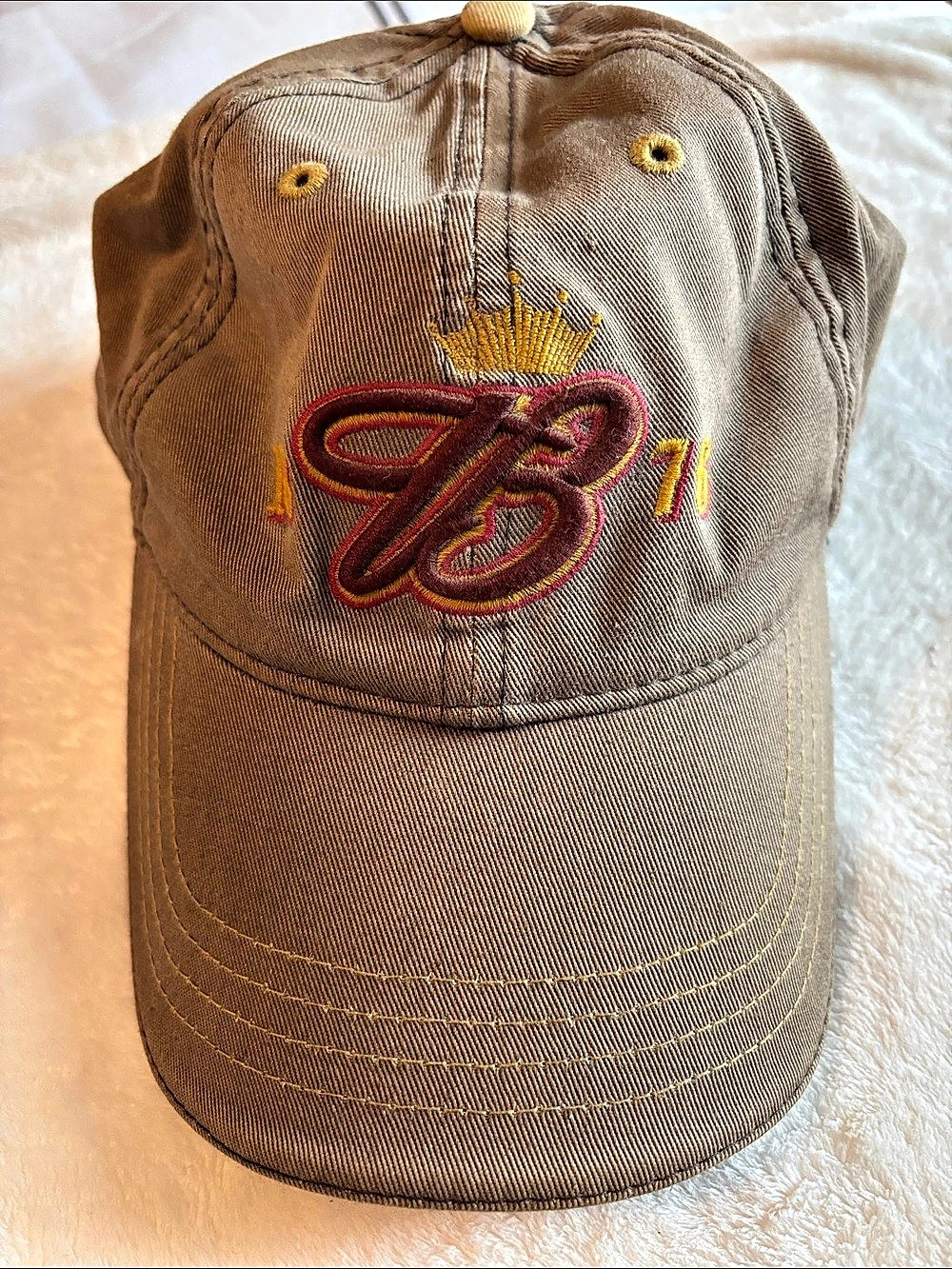 Anheuser-Busch Embroidered Baseball Cap in Brown